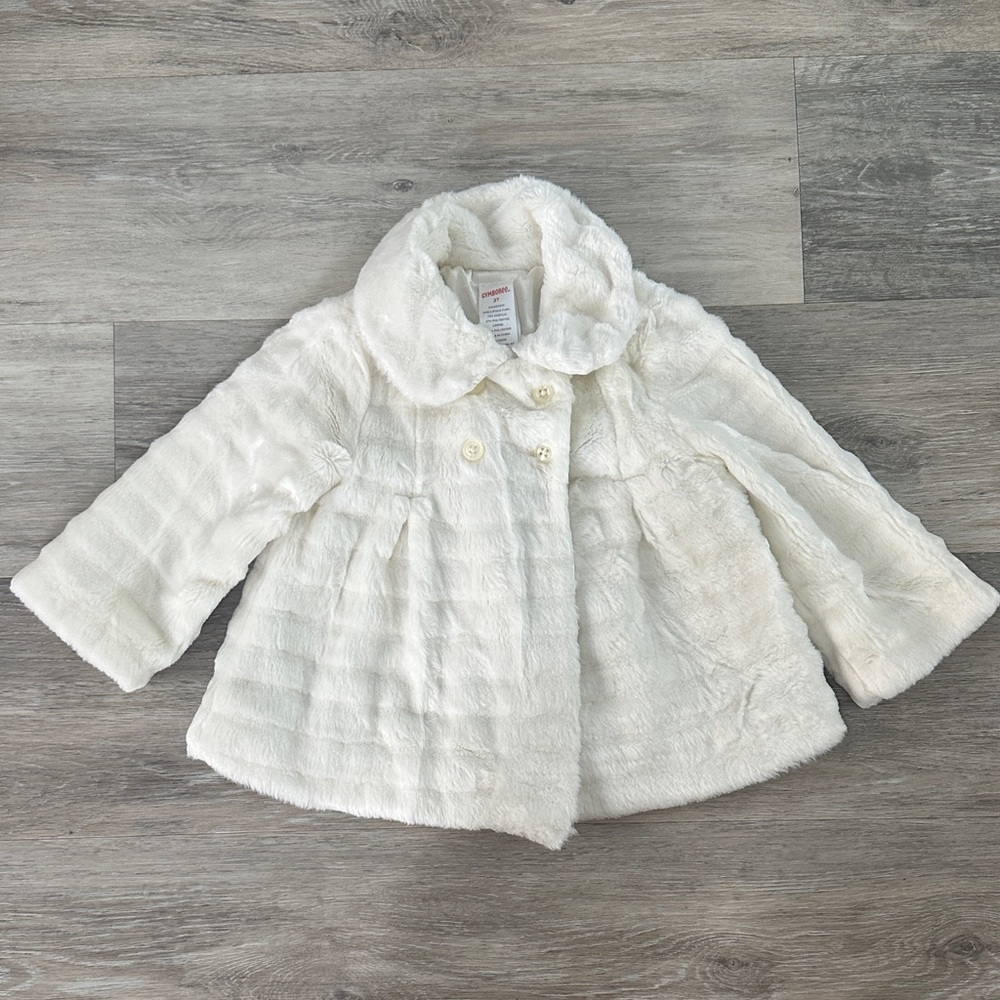 Gymboree Ivory Faux Fur Kids Cape